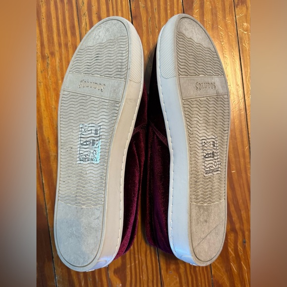 Soludos Llama Burgundy Velvet Shoes- 7.5 - Picture 6 of 7